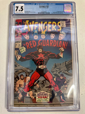 Avengers #43 Certified Guaranty Company (CGC) Graded 7.5 1st Red Guardian