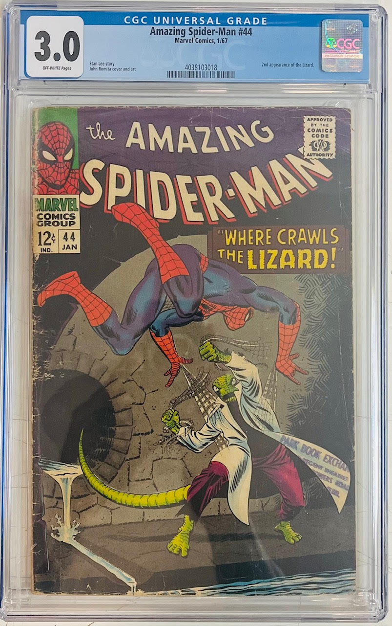 Amazing Spider-Man #44 Certified Guaranty Company (CGC) Graded 3.0 - The Lizard 2nd Appearance