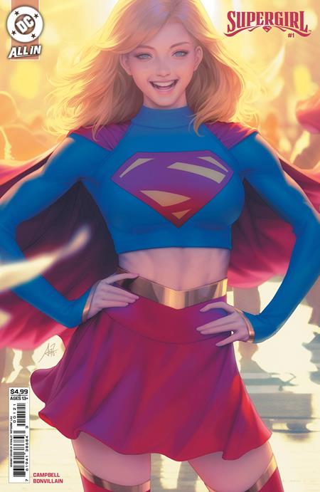 Supergirl #1 Stanley Artgerm Lau  Card Stock Cover