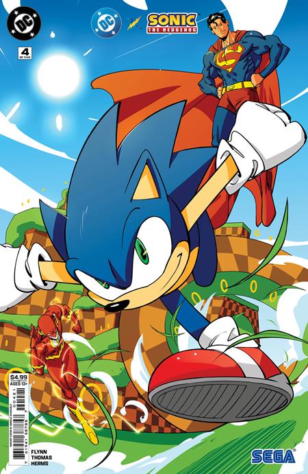 Dc X Sonic The Hedgehog #4 (OF 5) Daniele Di Nicuolo  Card Stock Cover