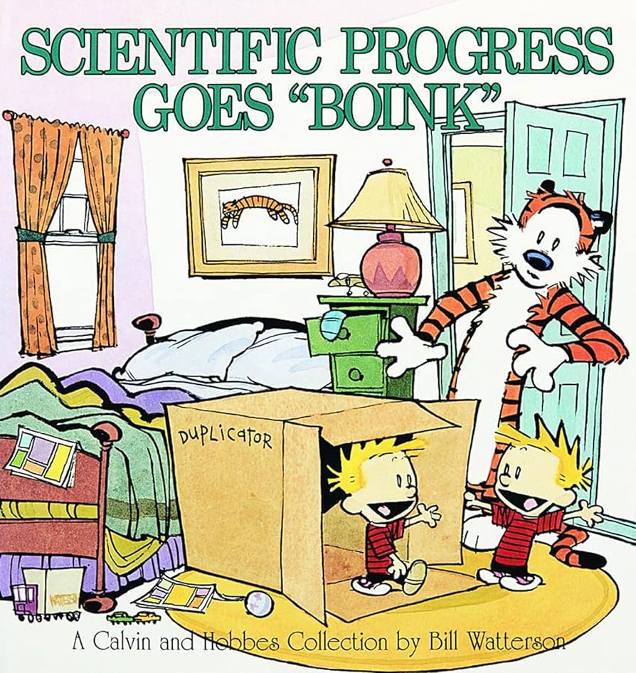 Calvin and Hobbes: Scientific progress goes "boink"