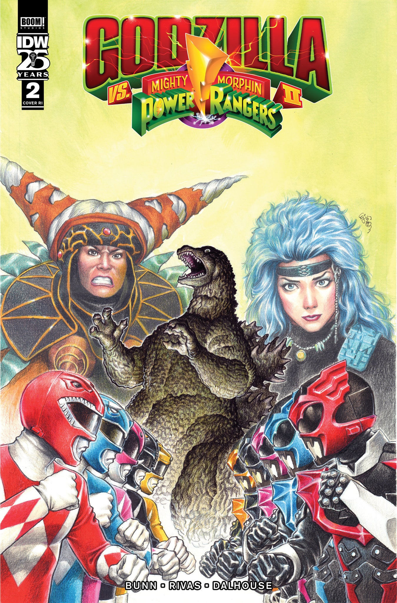 Godzilla Vs. The Mighty Morphin Power Rangers II #2  1:10 Su Variant
