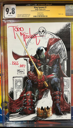 King Spawn #1 -  1 per store Signed by Todd McFarlane  Variant CGC 9.8