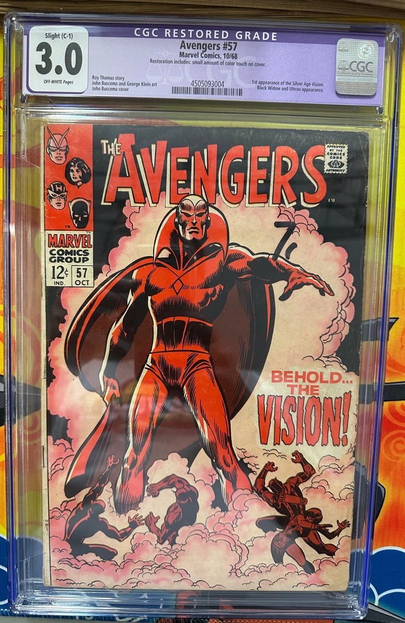 Avengers #7 Certified Guaranty Company (CGC) Graded 3.0 - 1st Vision