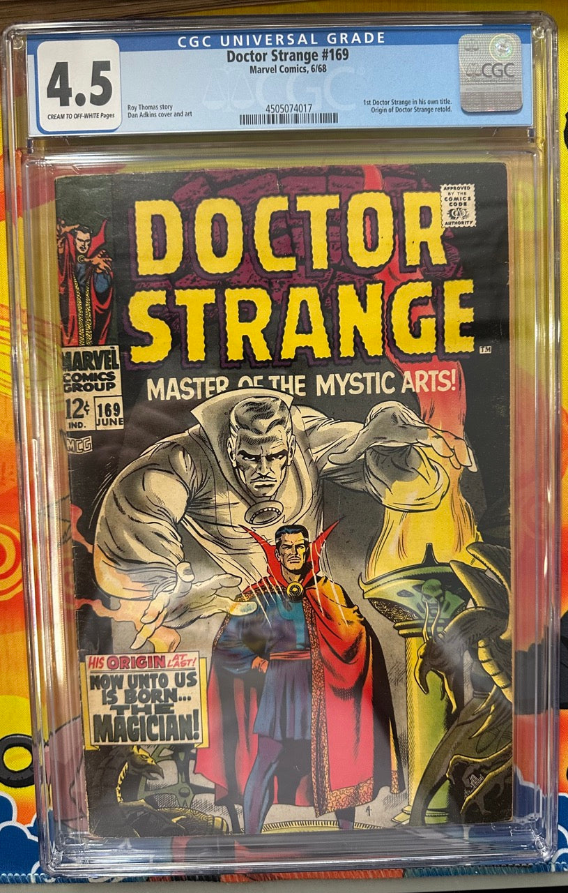 Doctor Strange #169 Certified Guaranty Company (CGC) Graded 4.5 - 1st Solo Doctor Strange Comic