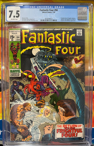 Fantastic Four #94 Certified Guaranty Company (CGC) Graded 7.5 - 1st Agatha Harkness