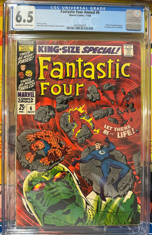 Fantastic Four Annual #6 Certified Guaranty Company (CGC) Graded 6.5 - 1st Annihulus & Franklin Richards