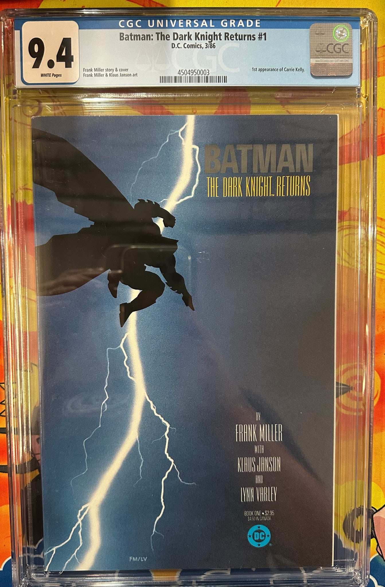Batman Dark Knight Returns #1-4 CGC Lot. 9.4 - 9.2 Grades