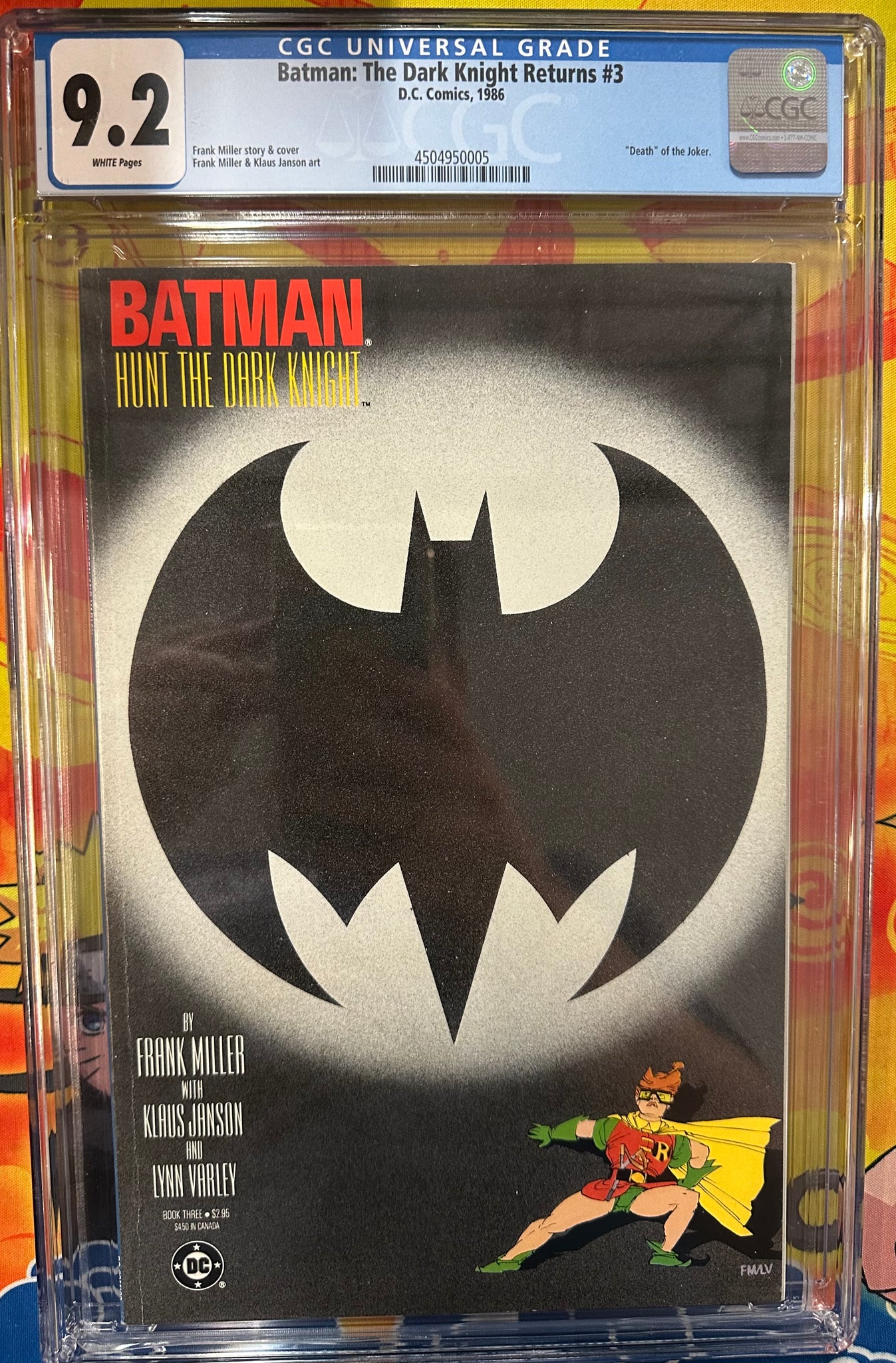 Batman Dark Knight Returns #1-4 CGC Lot. 9.4 - 9.2 Grades