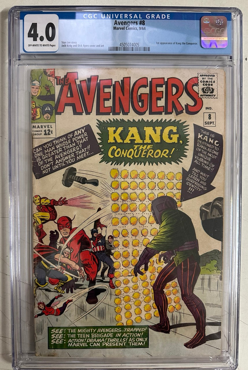 Avengers #8 Certified Guaranty Company (CGC) Graded 4.0 - 1st Appearance of Kang