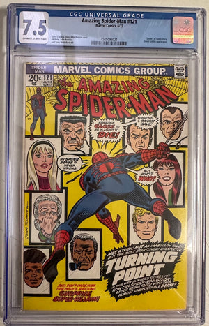 Amazing Spider-Man #121 Certified Guaranty Company (CGC) Graded 7.5 - Death Of Gwen Stacey