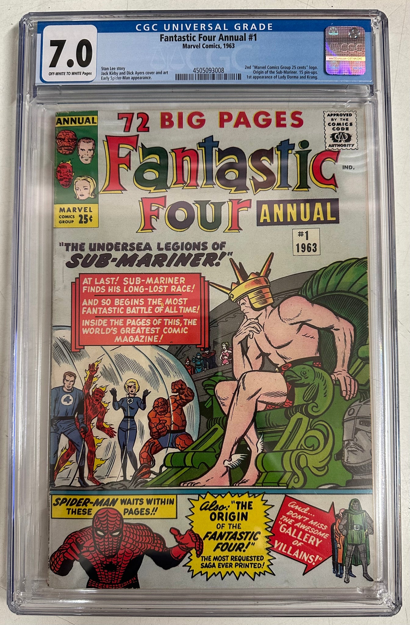 Fantastic Four Annual #1 Certified Guaranty Company (CGC) Graded 7.0