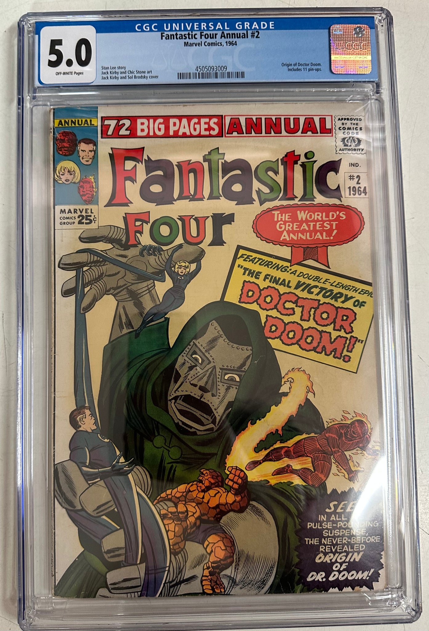 Fantastic Four Annual #2 Certified Guaranty Company (CGC) Graded 5.0 - Origin of Doctor Doom