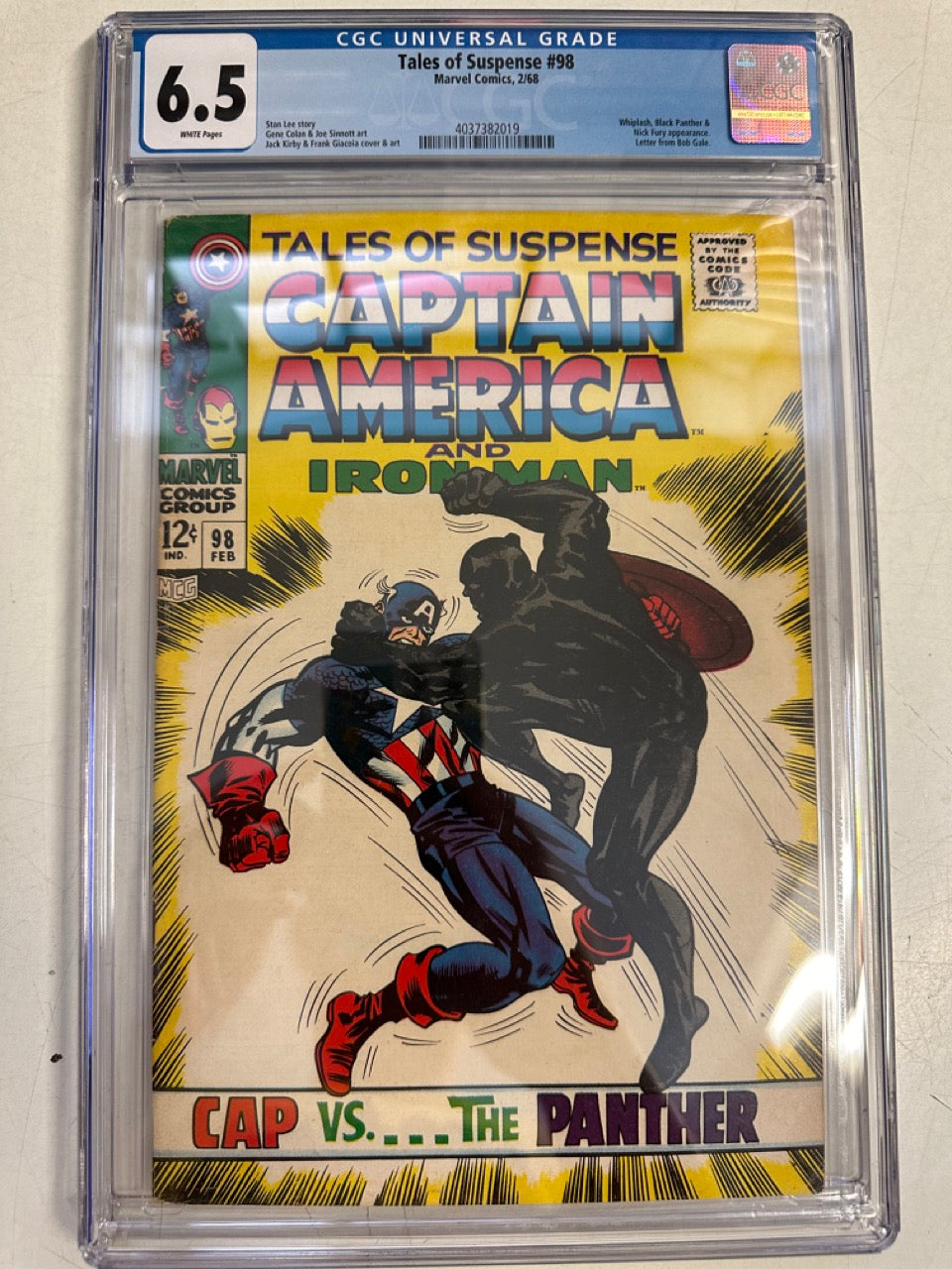 Tales Of Suspense #98 Certified Guaranty Company (CGC) Graded 6.5 - Special Appearance by Black Panther and Nick Fury