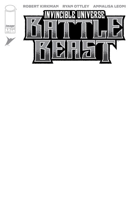 Invincible Universe Battle Beast #1 Blank Sketch Cover