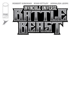 Invincible Universe Battle Beast #1 Blank Sketch Cover