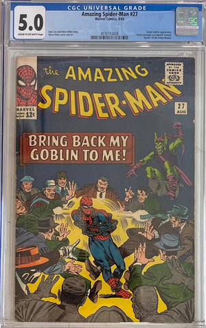 Amazing Spider-Man #27 Certified Guaranty Company (CGC) Graded 5.0 - Green Goblin Appearance