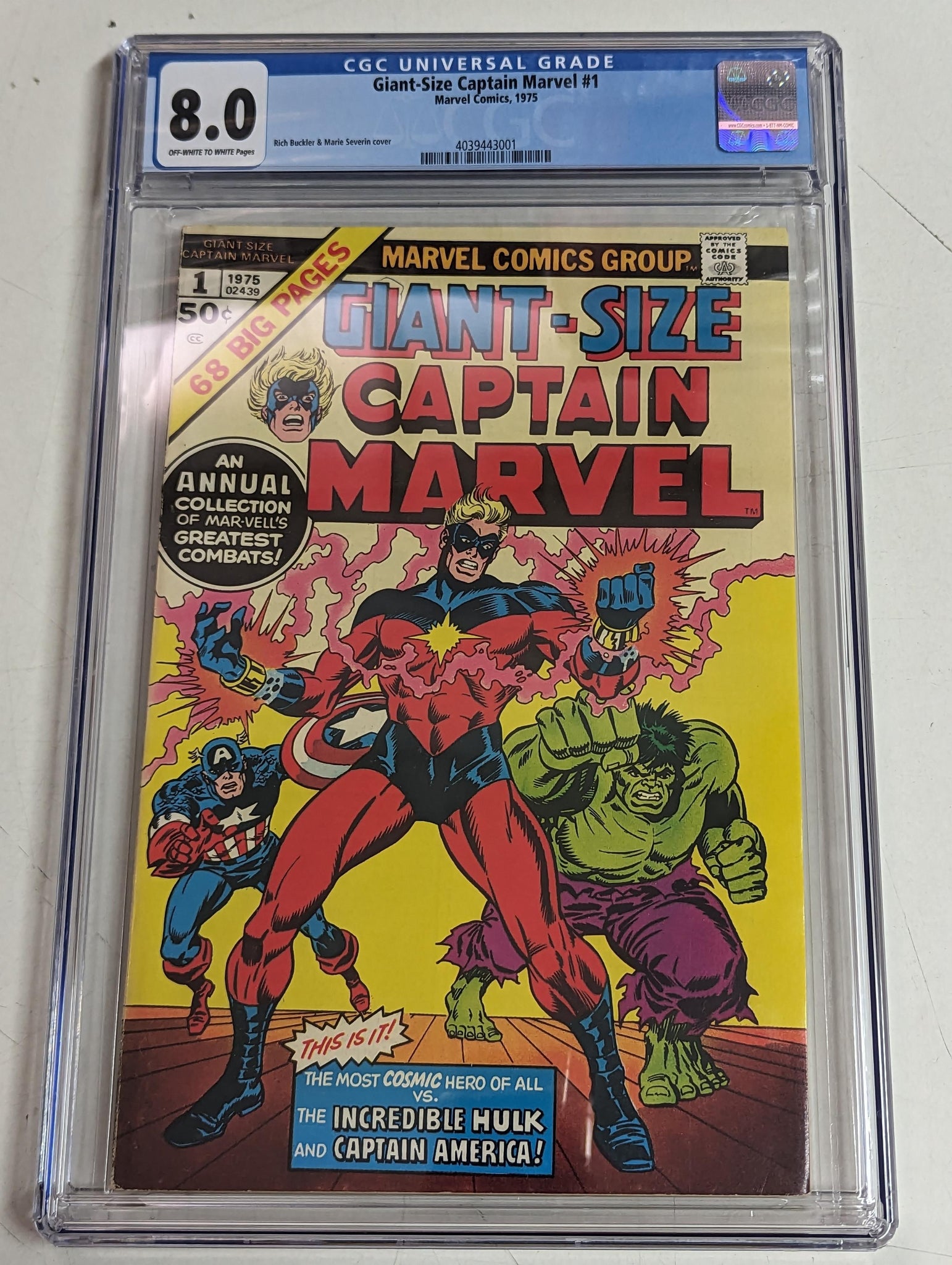 Giant-Size Captain Marvel #1 Certified Guaranty Company (CGC) Graded 8.0
