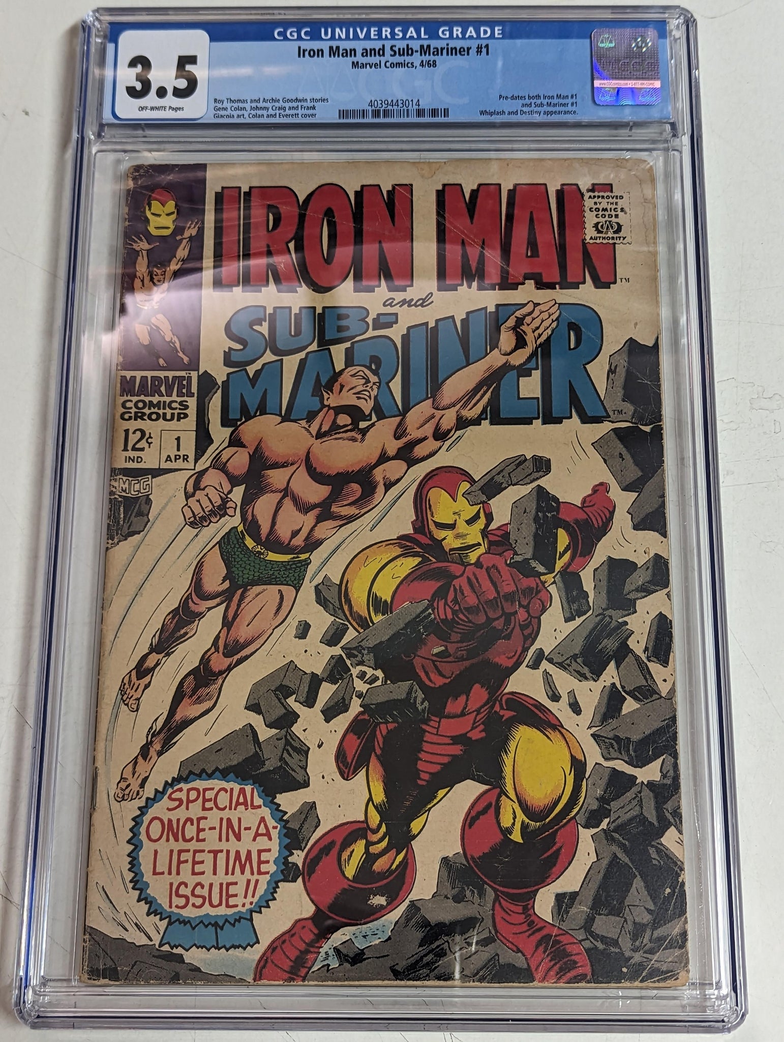 Iron Man & Sub-Mariner #1 Certified Guaranty Company (CGC) Graded 3.5 - Pre-Dates Both Iron Man #1 & Sub-Mariner #1