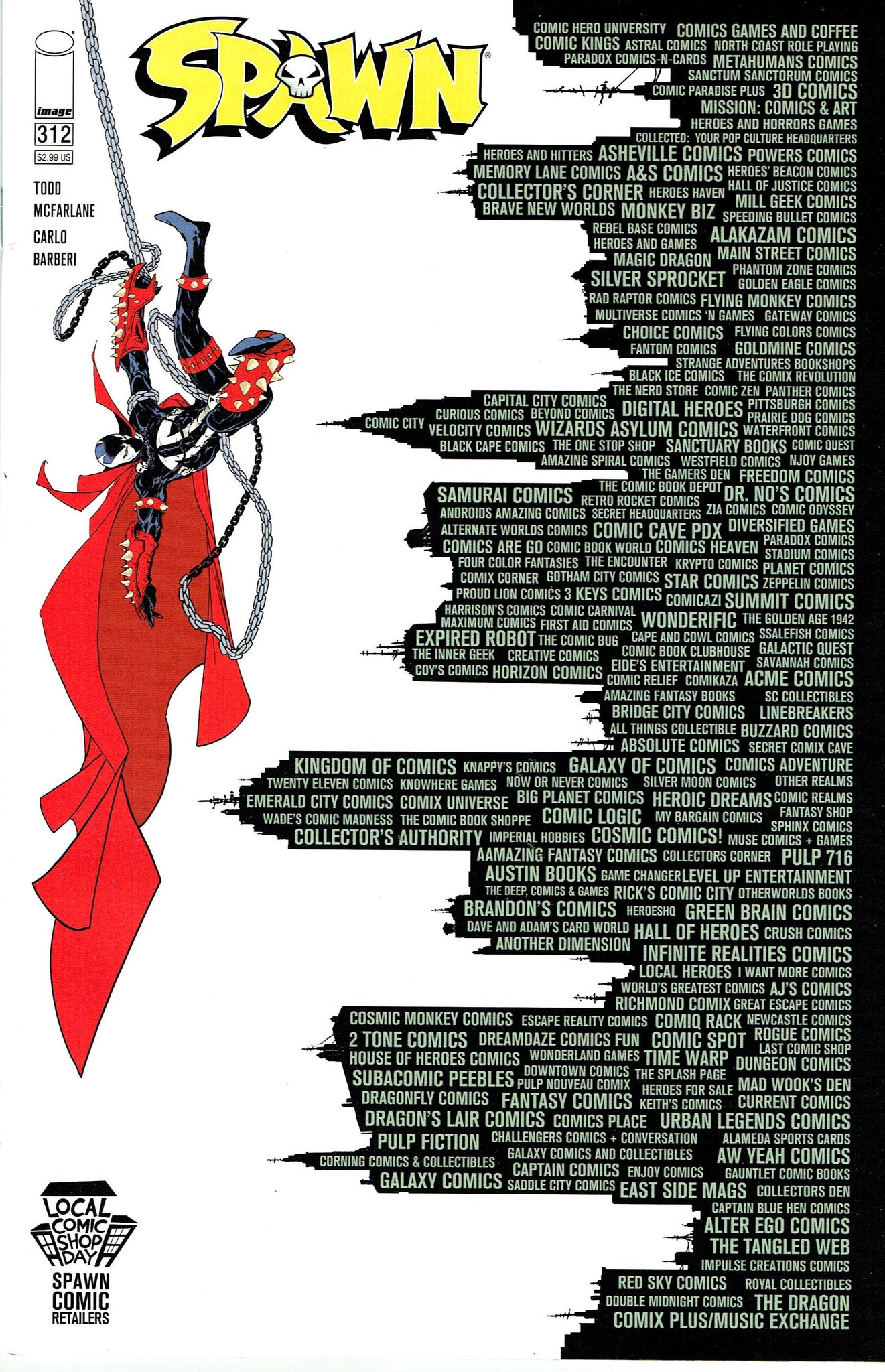 Spawn #312 Local Comic Shop Day 2020 Cover