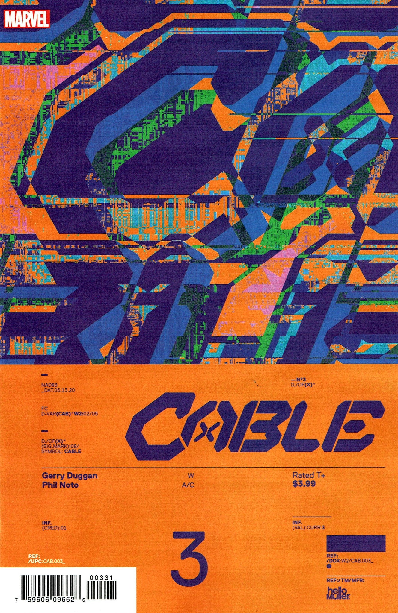 Cable (2020) #03 Tom Muller Design Cover