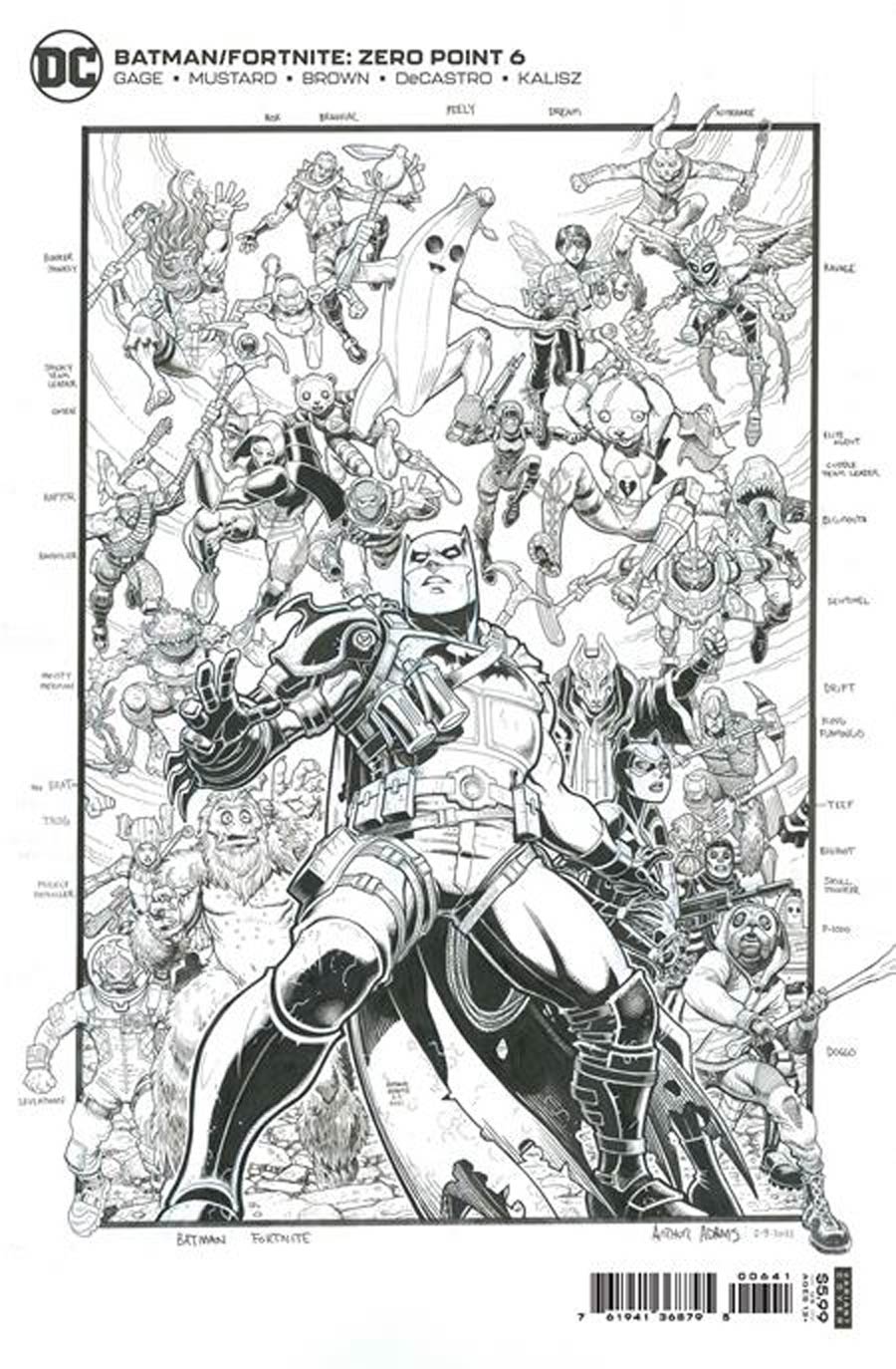 Batman / Fortnite: Zero Point (2021) #6 (of 6) Arthur Adams Compilation Card Stock Variant