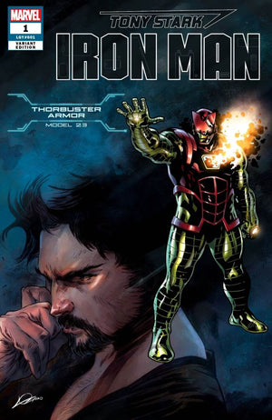Tony Stark: Iron Man (2018) #01 Thorbuster Armor Model 23 Cover