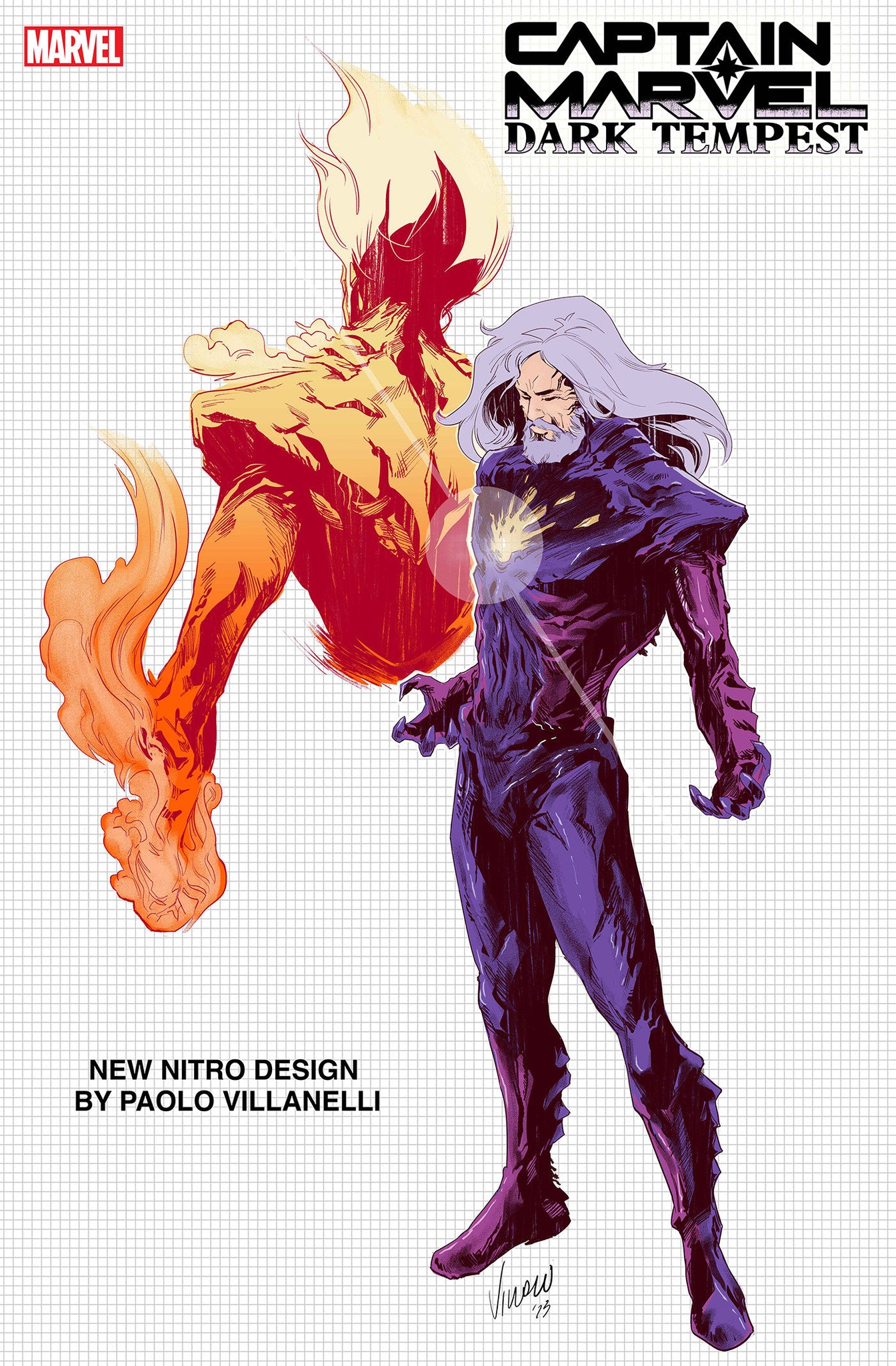 Captain Marvel: Dark Tempest (2023) #2 Paolo Villanelli Design Variant