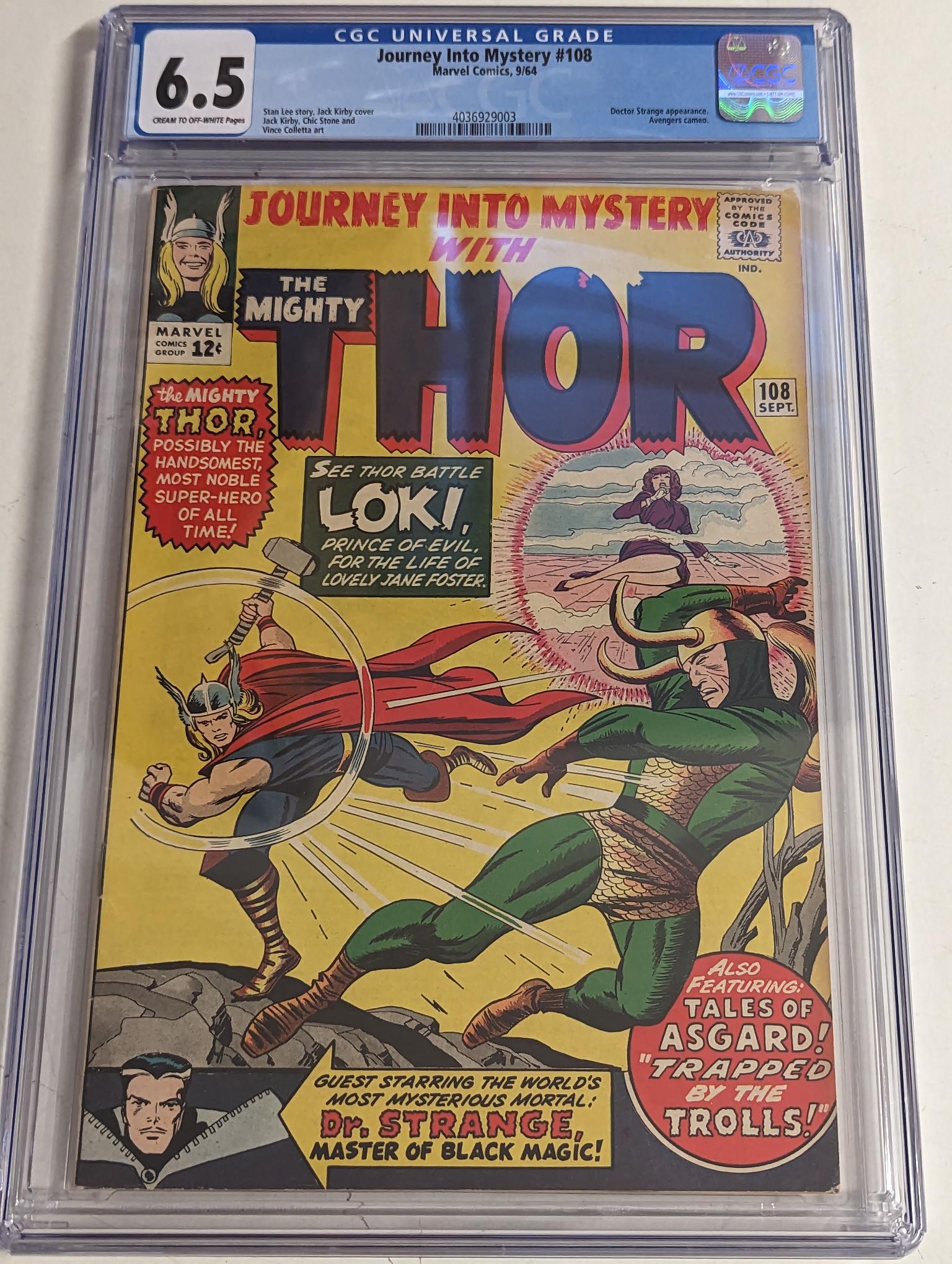 Journey Into Mystery #108 Certified Guaranty Company (CGC) Graded 6.5