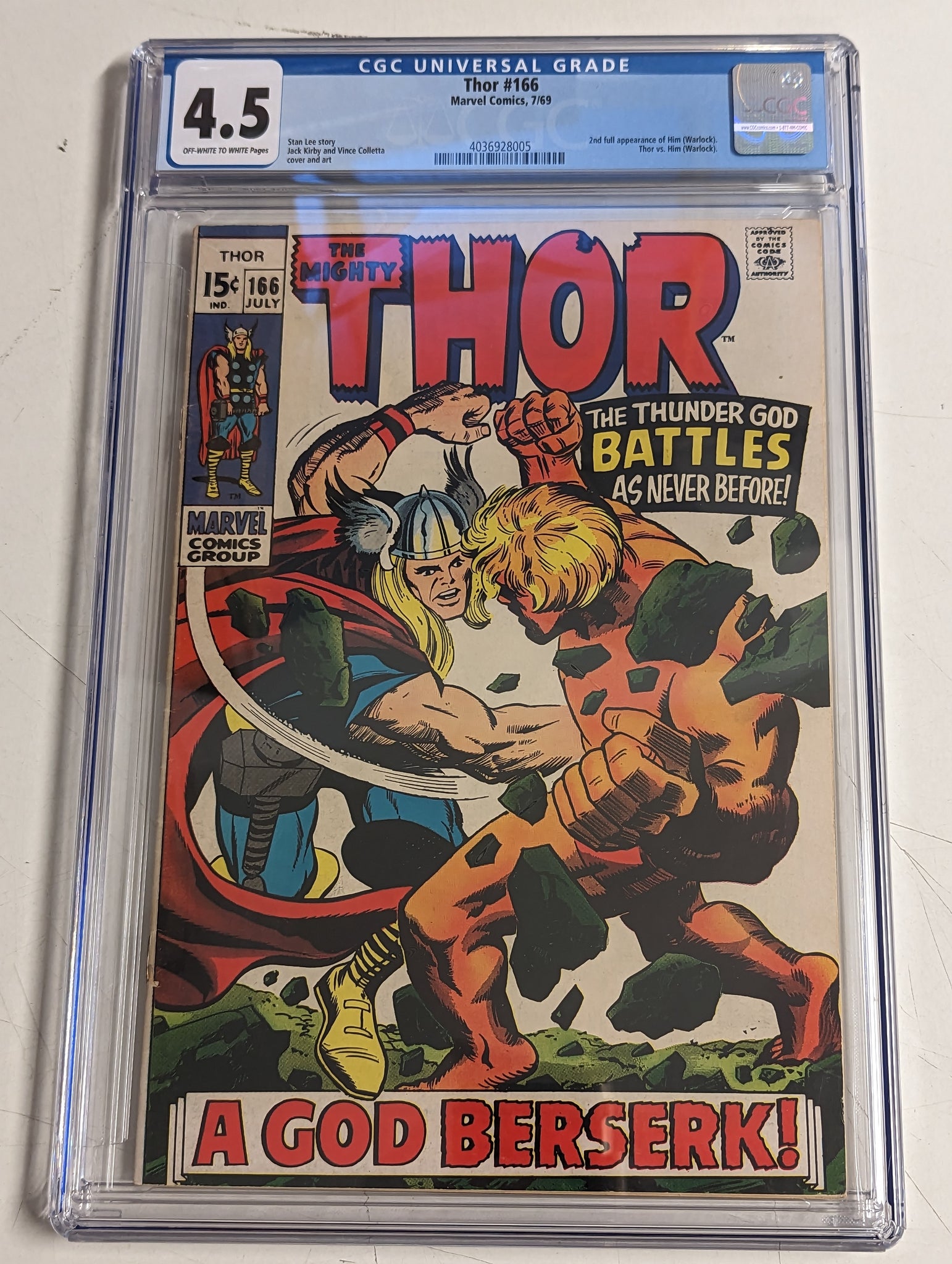 Thor Issue 166 Thor #166 Certified Guaranty Company (CGC) Graded 4.5 – Comics Etc.