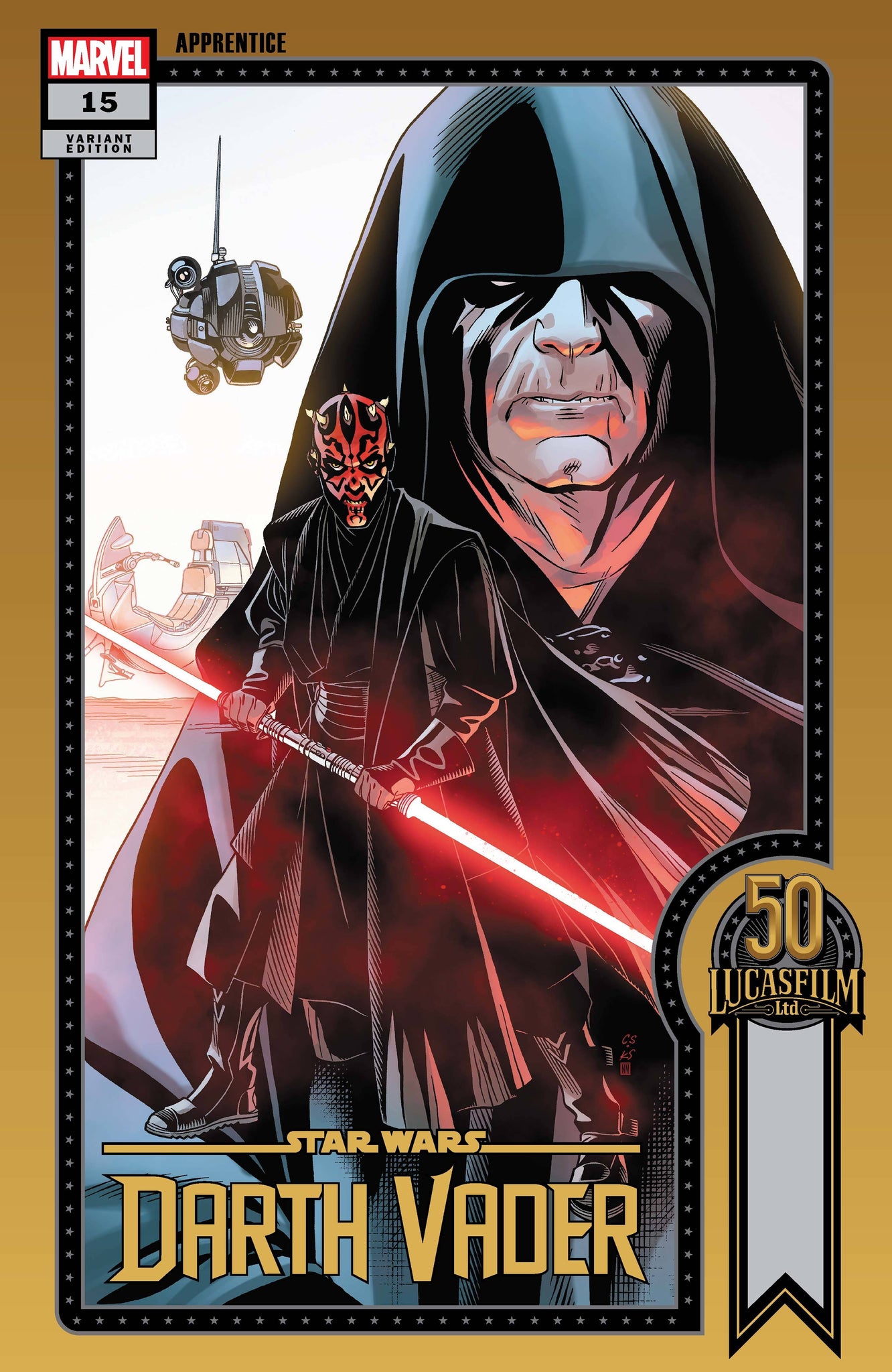 Star Wars - Darth Vader (2020) #15 Chris Sprouse Lucasfilm 50th Anniversary Cover