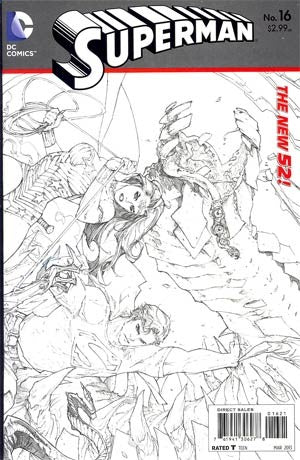 Superman (The New 52) #16 Black & white Variant