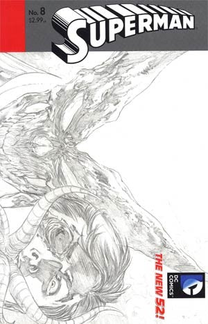 Superman (The New 52) #08 Black & White Variant