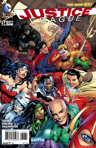Justice League (The New 52) #34 DCU Selfie Cover