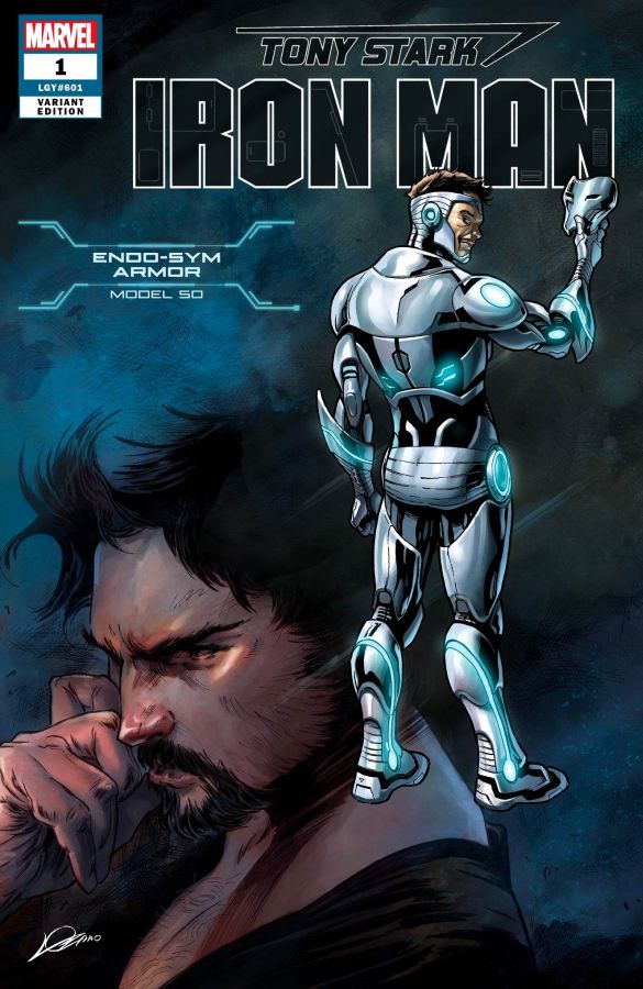 Tony Stark: Iron Man (2018) #01 Endo-Sym Armor Model 50 Cover
