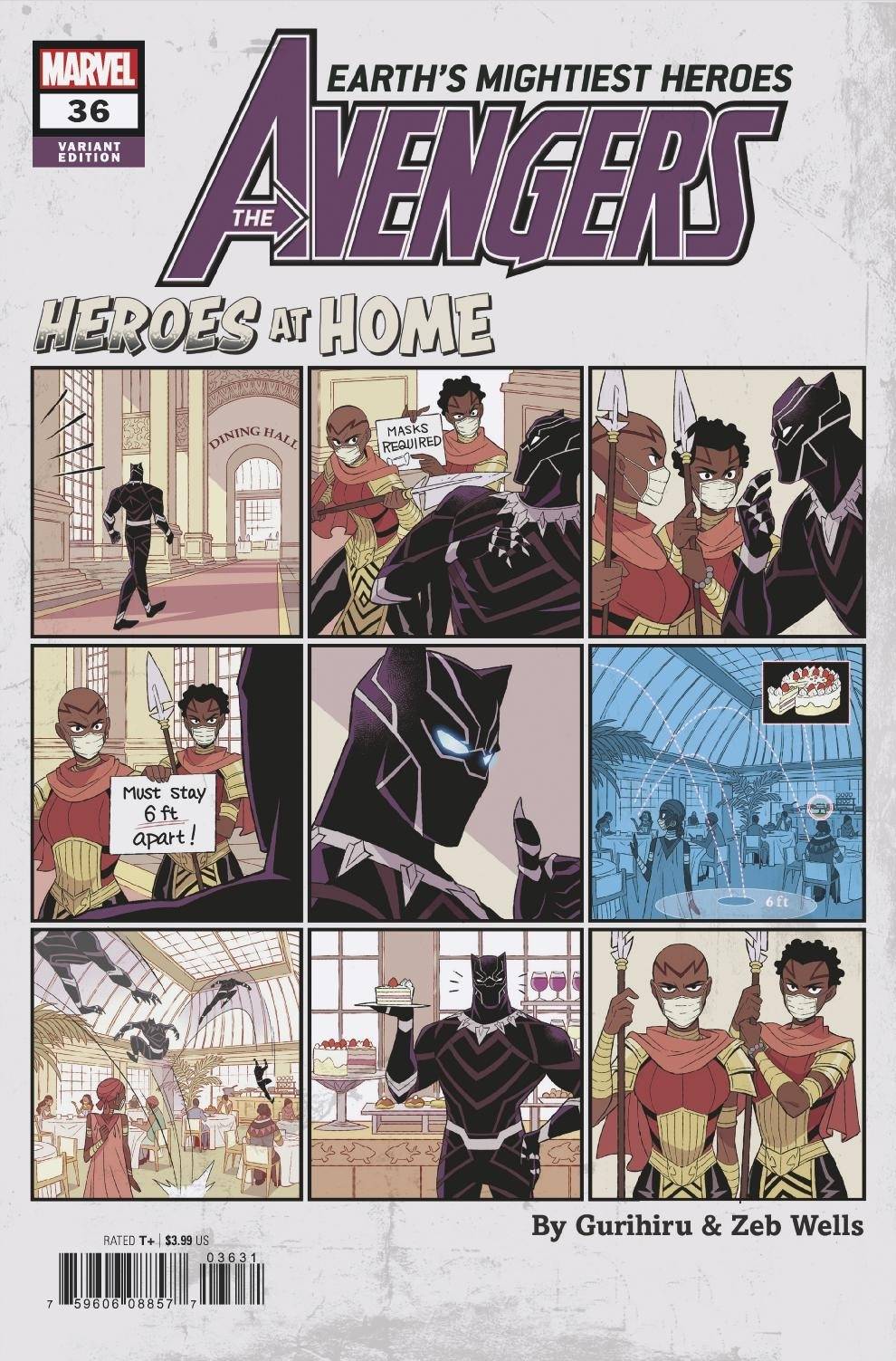 Avengers (2018) #36 Gurihiru Heroes At Home Cover
