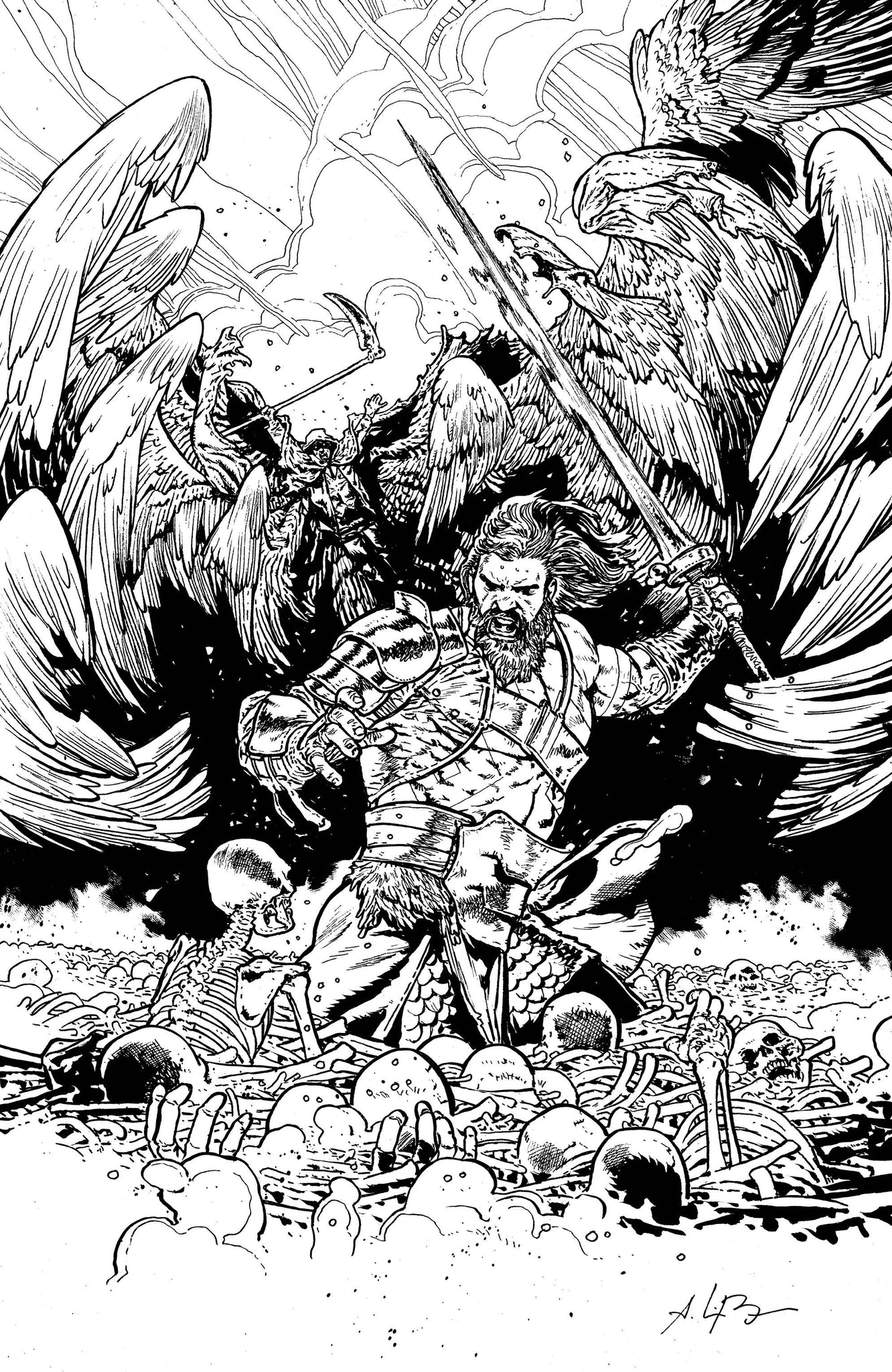 Skybound X (2021) #2 Andrei Bressan Black & White Variant