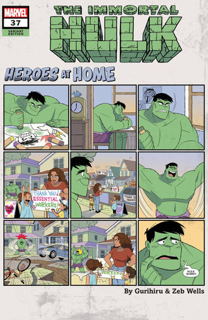 Immortal Hulk (2018) #37 Gurihiru Heroes At Home Cover