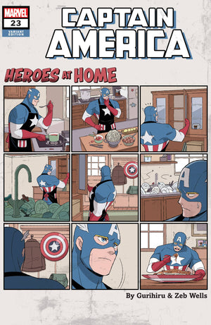 Captain America (2018) #23 Gurihiru Heroes At Home Cover