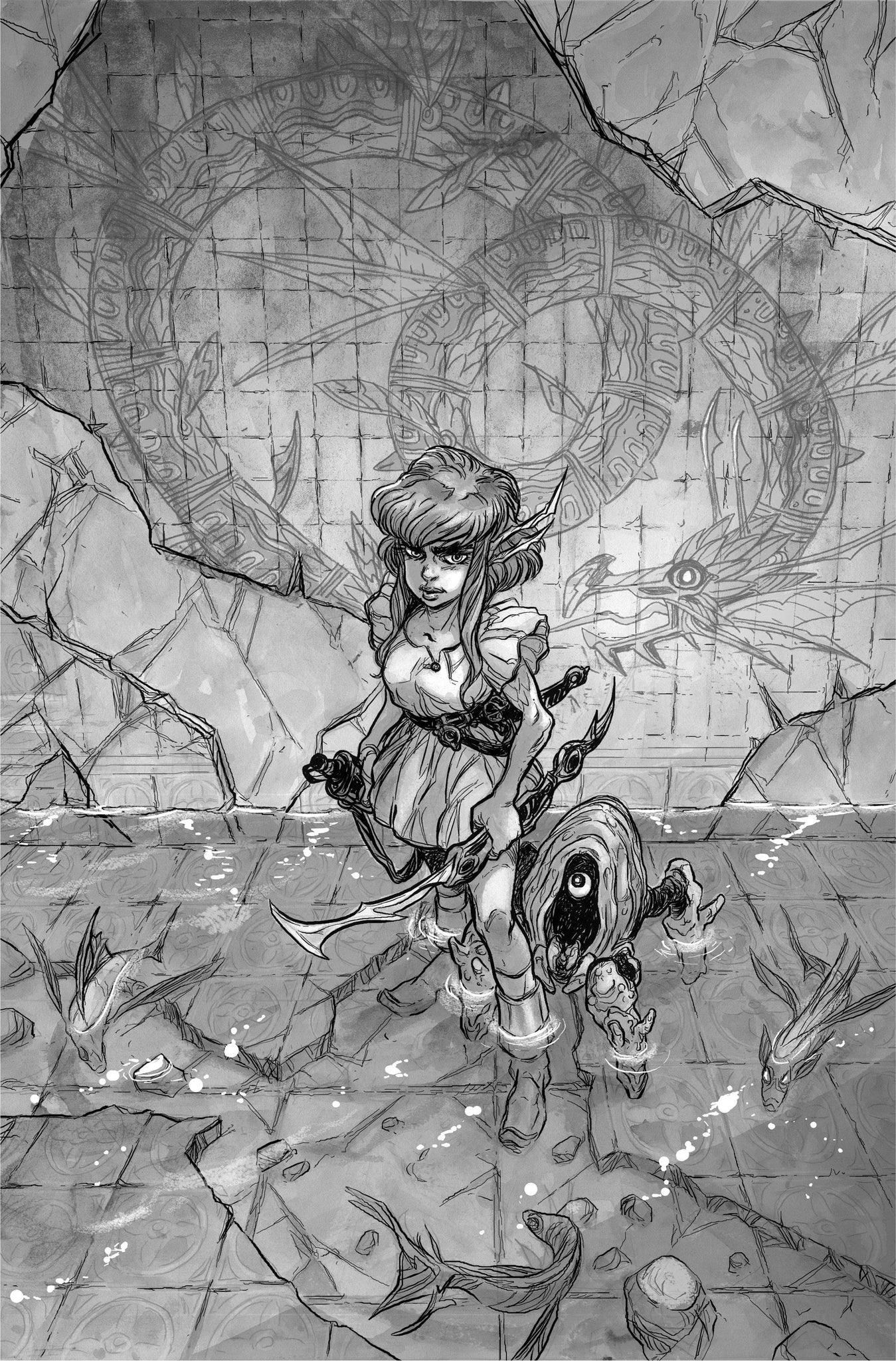 Skybound X (2021) #4 Pablo Tunica Black & White Variant