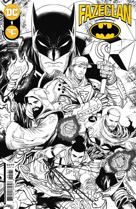 Batman: FaZe Clan (2022) #1 (One-Shot) Black & White Tyler Kirkham Var –  Comics Etc.