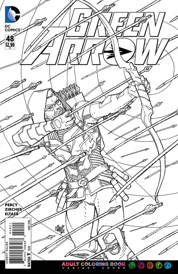 Green Arrow (The New 52) #48 Adult Coloring Book Variant